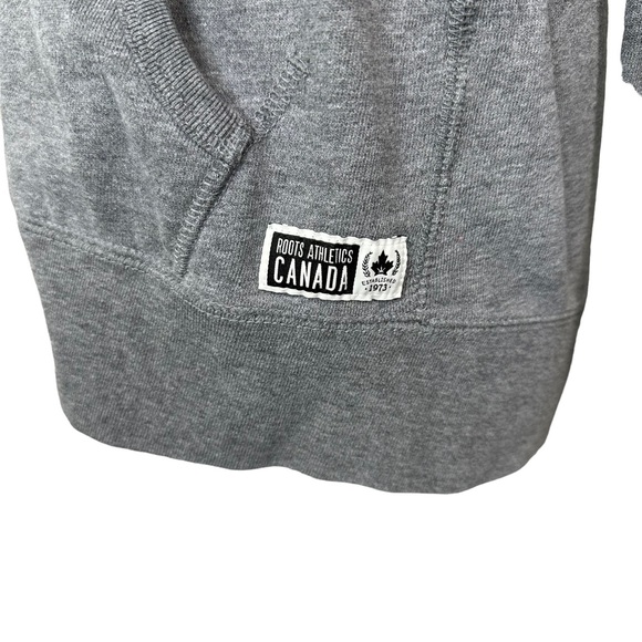 Roots Hoodie Womens Sweatshirt Pockets Long Sleeve Stretch Canada Gray Small - Picture 7 of 12